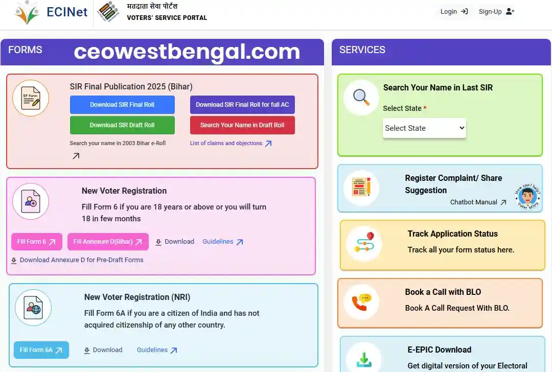National Voter service portal 2026